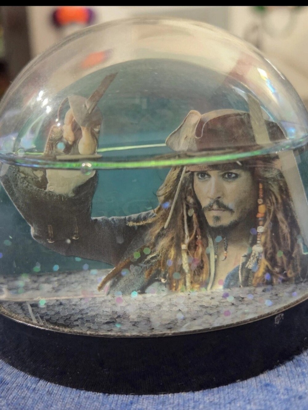 Disney Snowglobe- Pirates of the Caribbean Capt Jack Sparrow